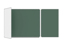 Трёхэлементная магнитная доска комбинированная 300x120 см